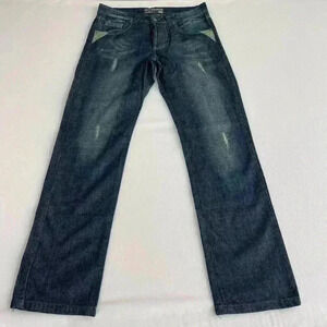 Chevignon New Jean size 30/32 factory, distressed  butterfly leather back tag